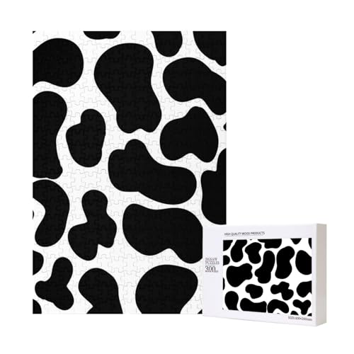 300 Teile Puzzle Holzpuzzle Spielzeug Familienspiel für Erwachsene Jugendliche,Schwarze Kuhflecken Tierdruck 300 Teile Puzzle Holzpuzzle Spielzeug Familienspiel für Erwachsene Jugendliche,Schwarze Kuhflecken Tierdruck von Hdhfjks