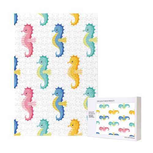 300 Teile Puzzle Holzpuzzle Spielzeug Familienspiel für Erwachsene Jugendliche,Seepferdchen 300 Teile Puzzle Holzpuzzle Spielzeug Familienspiel für Erwachsene Jugendliche,Seepferdchen von Hdhfjks