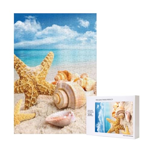 300 Teile Puzzle Holzpuzzle Spielzeug Familienspiel für Erwachsene Jugendliche,Seestern Muschel Ozean Strand 300 Teile Puzzle Holzpuzzle Spielzeug Familienspiel für Erwachsene Jugendliche,Seestern Muschel Ozean Strand von Hdhfjks