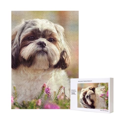 300 Teile Puzzle Holzpuzzle Spielzeug Familienspiel für Erwachsene Jugendliche,Shih Tzu Hund 300 Teile Puzzle Holzpuzzle Spielzeug Familienspiel für Erwachsene Jugendliche,Shih Tzu Hund von Hdhfjks