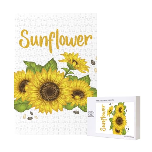 300 Teile Puzzle Holzpuzzle Spielzeug Familienspiel für Erwachsene Jugendliche,Sonnenblume 300 Teile Puzzle Holzpuzzle Spielzeug Familienspiel für Erwachsene Jugendliche,Sonnenblume von Hdhfjks