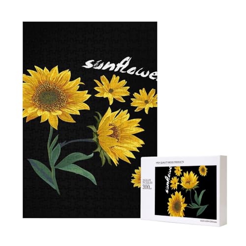 300 Teile Puzzle Holzpuzzle Spielzeug Familienspiel für Erwachsene Jugendliche,Sonnenblumendruck 300 Teile Puzzle Holzpuzzle Spielzeug Familienspiel für Erwachsene Jugendliche,Sonnenblumendruck von Hdhfjks