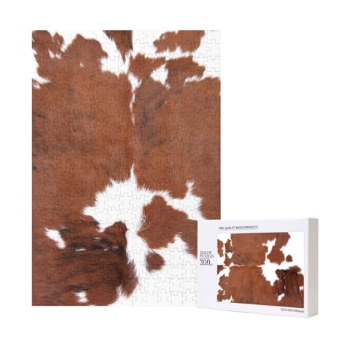 300 Teile Puzzle Holzpuzzle Spielzeug Familienspiel für Erwachsene Jugendliche,Tier Braun Kuhfell Druck Kuh 300 Teile Puzzle Holzpuzzle Spielzeug Familienspiel für Erwachsene Jugendliche,Tier Braun Kuhfell Druck Kuh von Hdhfjks