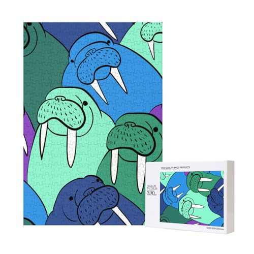 300 Teile Puzzle Holzpuzzle Spielzeug Familienspiel für Erwachsene Jugendliche,Walross 300 Teile Puzzle Holzpuzzle Spielzeug Familienspiel für Erwachsene Jugendliche,Walross von Hdhfjks