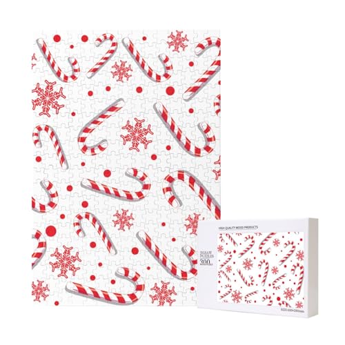 300 Teile Puzzle Holzpuzzle Spielzeug Familienspiel für Erwachsene Jugendliche,Weihnachtsrote Zuckerstange 300 Teile Puzzle Holzpuzzle Spielzeug Familienspiel für Erwachsene Jugendliche,Weihnachtsrote Zuckerstange von Hdhfjks