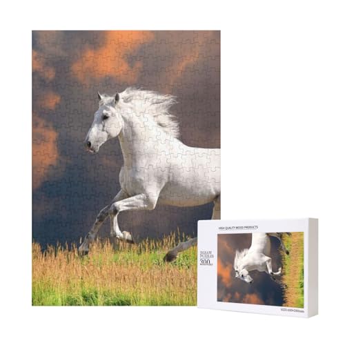 300 Teile Puzzle Holzpuzzle Spielzeug Familienspiel für Erwachsene Jugendliche,Weiße Pferde Muster 300 Teile Puzzle Holzpuzzle Spielzeug Familienspiel für Erwachsene Jugendliche,Weiße Pferde Muster von Hdhfjks