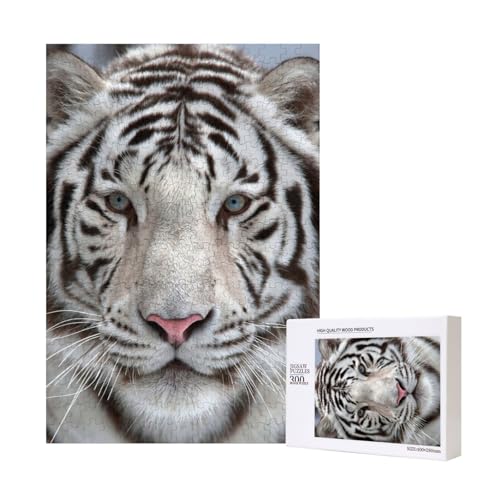 300 Teile Puzzle Holzpuzzle Spielzeug Familienspiel für Erwachsene Jugendliche,Weißer Tiger 300 Teile Puzzle Holzpuzzle Spielzeug Familienspiel für Erwachsene Jugendliche,Weißer Tiger von Hdhfjks