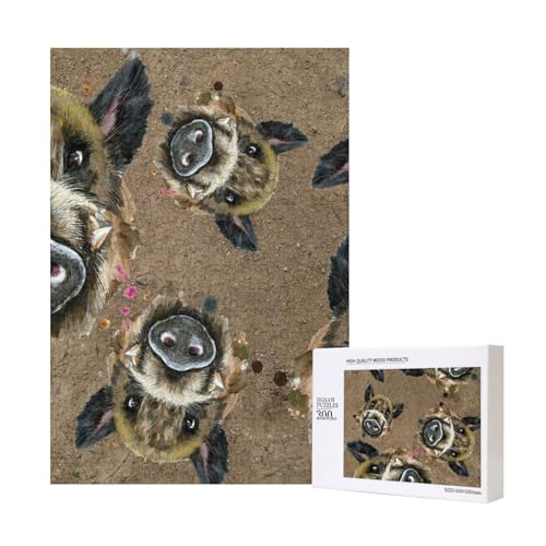 300 Teile Puzzle Holzpuzzle Spielzeug Familienspiel für Erwachsene Jugendliche,Wildschweine 300 Teile Puzzle Holzpuzzle Spielzeug Familienspiel für Erwachsene Jugendliche,Wildschweine von Hdhfjks