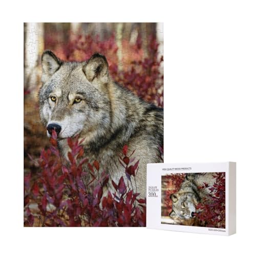 300 Teile Puzzle Holzpuzzle Spielzeug Familienspiel für Erwachsene Jugendliche,Wolf 300 Teile Puzzle Holzpuzzle Spielzeug Familienspiel für Erwachsene Jugendliche,Wolf von Hdhfjks
