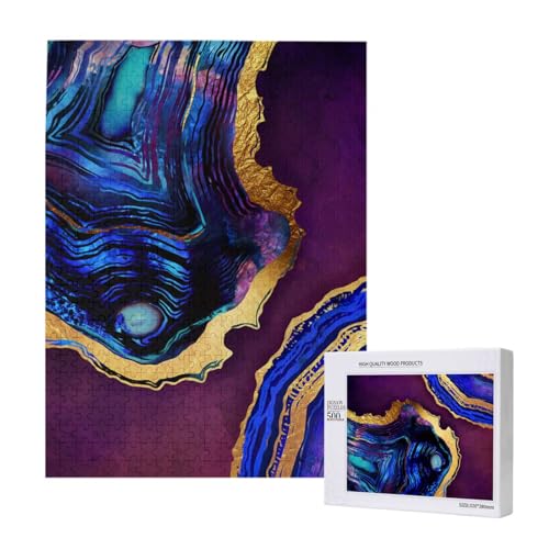 500 Pieces Jigsaw Puzzles Wooden Jigsaw Toy Family Game for Adults Teens,Achat Abstrakt Lila, Blau, Gold 500 Pieces Jigsaw Puzzles Wooden Jigsaw Toy Family Game for Adults Teens,Achat Abstrakt Lila, Blau, Gold von Hdhfjks