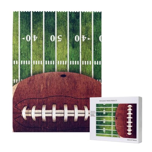 500 Pieces Jigsaw Puzzles Wooden Jigsaw Toy Family Game for Adults Teens,Amerikanisch, Footballfeld, Und, Ball 500 Pieces Jigsaw Puzzles Wooden Jigsaw Toy Family Game for Adults Teens,Amerikanisch, Footballfeld, Und, Ball von Hdhfjks