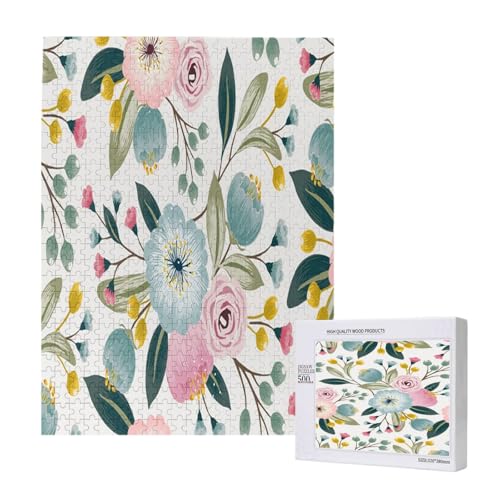 500 Pieces Jigsaw Puzzles Wooden Jigsaw Toy Family Game for Adults Teens,Blumen Frühlingsblumen Schöne Blaue Rosa Rose Grüne Blätter Süße Farben 500 Pieces Jigsaw Puzzles Wooden Jigsaw Toy Family Game for Adults Teens,Blumen Frühlingsblumen Schöne Blaue Rosa Rose Grüne Blätter Süße Farben von Hdhfjks