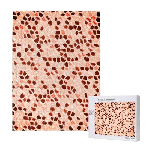 500 Pieces Jigsaw Puzzles Wooden Jigsaw Toy Family Game for Adults Teens,Braun Beige Rosa Koralle Orange 500 Pieces Jigsaw Puzzles Wooden Jigsaw Toy Family Game for Adults Teens,Braun Beige Rosa Koralle Orange von Hdhfjks