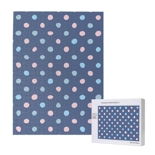 500 Pieces Jigsaw Puzzles Wooden Jigsaw Toy Family Game for Adults Teens,Buntstift Punkte Marineblauen Hintergrund 500 Pieces Jigsaw Puzzles Wooden Jigsaw Toy Family Game for Adults Teens,Buntstift Punkte Marineblauen Hintergrund von Hdhfjks