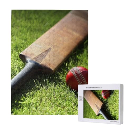 500 Pieces Jigsaw Puzzles Wooden Jigsaw Toy Family Game for Adults Teens,Cricketschläger und Ball 500 Pieces Jigsaw Puzzles Wooden Jigsaw Toy Family Game for Adults Teens,Cricketschläger und Ball von Hdhfjks