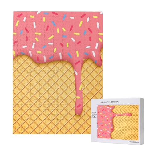 500 Pieces Jigsaw Puzzles Wooden Jigsaw Toy Family Game for Adults Teens,Eiscreme- und Waffelmuster 500 Pieces Jigsaw Puzzles Wooden Jigsaw Toy Family Game for Adults Teens,Eiscreme- und Waffelmuster von Hdhfjks