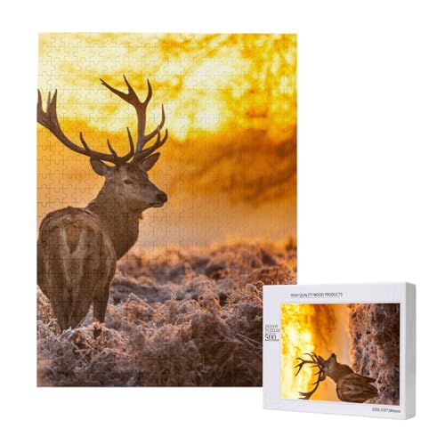 500 Pieces Jigsaw Puzzles Wooden Jigsaw Toy Family Game for Adults Teens,Elchhirsch 500 Pieces Jigsaw Puzzles Wooden Jigsaw Toy Family Game for Adults Teens,Elchhirsch von Hdhfjks