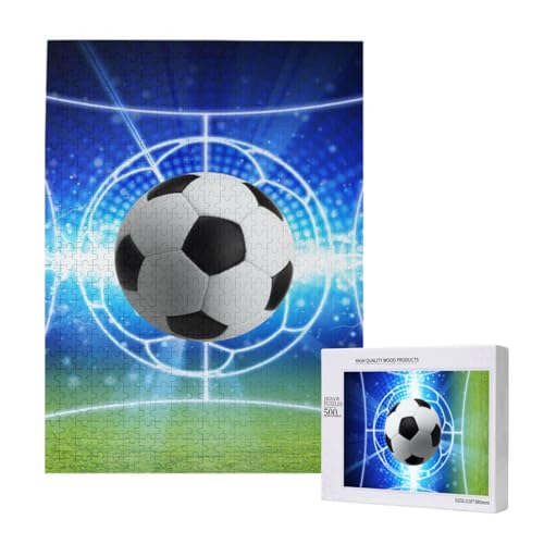 500 Pieces Jigsaw Puzzles Wooden Jigsaw Toy Family Game for Adults Teens,Fußball Ball Glitzer Fußballfeld 500 Pieces Jigsaw Puzzles Wooden Jigsaw Toy Family Game for Adults Teens,Fußball Ball Glitzer Fußballfeld von Hdhfjks