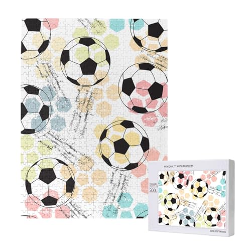 500 Pieces Jigsaw Puzzles Wooden Jigsaw Toy Family Game for Adults Teens,Fußball Fußball Aquarell 500 Pieces Jigsaw Puzzles Wooden Jigsaw Toy Family Game for Adults Teens,Fußball Fußball Aquarell von Hdhfjks