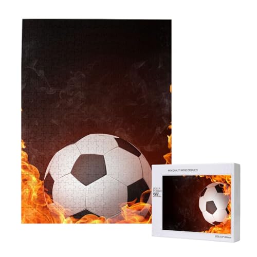 500 Pieces Jigsaw Puzzles Wooden Jigsaw Toy Family Game for Adults Teens,Fußball im Feuer 500 Pieces Jigsaw Puzzles Wooden Jigsaw Toy Family Game for Adults Teens,Fußball im Feuer von Hdhfjks