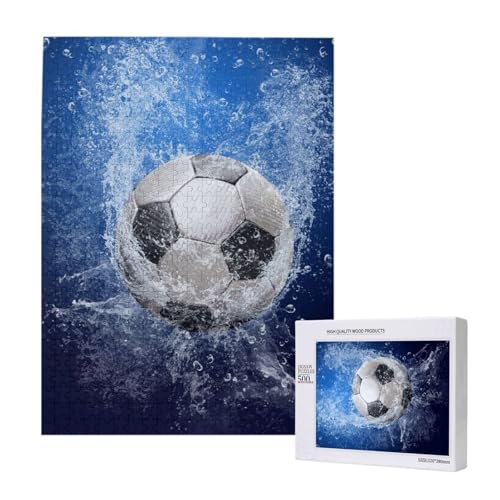 500 Pieces Jigsaw Puzzles Wooden Jigsaw Toy Family Game for Adults Teens,Fußball mit Wasserdruck 500 Pieces Jigsaw Puzzles Wooden Jigsaw Toy Family Game for Adults Teens,Fußball mit Wasserdruck von Hdhfjks