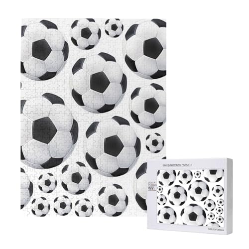 500 Pieces Jigsaw Puzzles Wooden Jigsaw Toy Family Game for Adults Teens,Fußball weiß und schwarz 500 Pieces Jigsaw Puzzles Wooden Jigsaw Toy Family Game for Adults Teens,Fußball weiß und schwarz von Hdhfjks