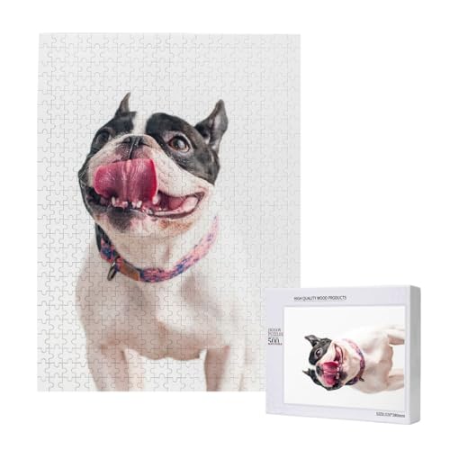 500 Pieces Jigsaw Puzzles Wooden Jigsaw Toy Family Game for Adults Teens,Glücklicher neugieriger Hund Französische Bulldogge 500 Pieces Jigsaw Puzzles Wooden Jigsaw Toy Family Game for Adults Teens,Glücklicher neugieriger Hund Französische Bulldogge von Hdhfjks