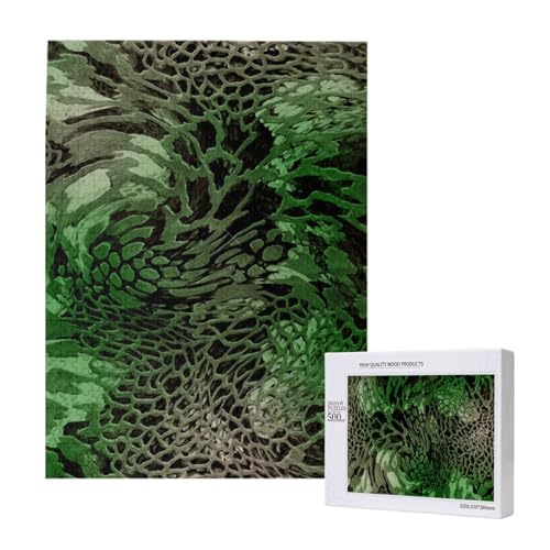 500 Pieces Jigsaw Puzzles Wooden Jigsaw Toy Family Game for Adults Teens,Grüne Schlange gedruckt 500 Pieces Jigsaw Puzzles Wooden Jigsaw Toy Family Game for Adults Teens,Grüne Schlange gedruckt von Hdhfjks