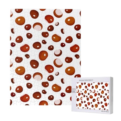 500 Pieces Jigsaw Puzzles Wooden Jigsaw Toy Family Game for Adults Teens,Herbstkastanienmuster 500 Pieces Jigsaw Puzzles Wooden Jigsaw Toy Family Game for Adults Teens,Herbstkastanienmuster von Hdhfjks
