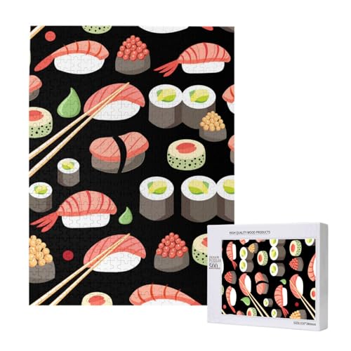 500 Pieces Jigsaw Puzzles Wooden Jigsaw Toy Family Game for Adults Teens,Japanische Sushi-Küche 500 Pieces Jigsaw Puzzles Wooden Jigsaw Toy Family Game for Adults Teens,Japanische Sushi-Küche von Hdhfjks