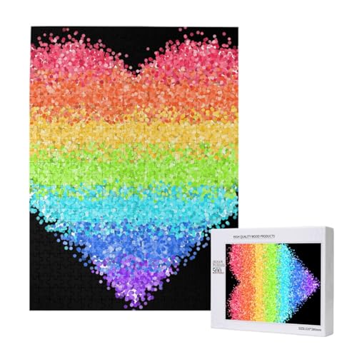 500 Pieces Jigsaw Puzzles Wooden Jigsaw Toy Family Game for Adults Teens,LGBT Gilter Regenbogen Schwul 500 Pieces Jigsaw Puzzles Wooden Jigsaw Toy Family Game for Adults Teens,LGBT Gilter Regenbogen Schwul von Hdhfjks