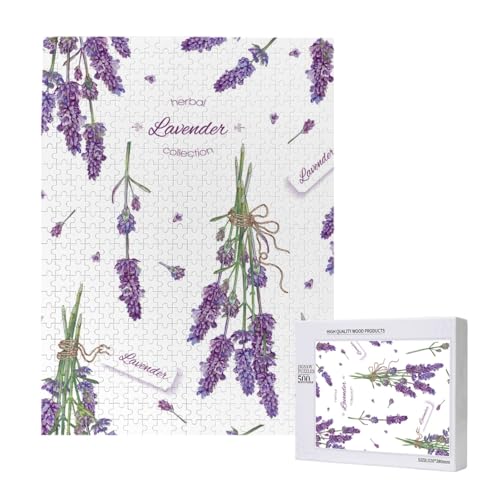 500 Pieces Jigsaw Puzzles Wooden Jigsaw Toy Family Game for Adults Teens,Lavendel auf Vintage Bunte Provence 500 Pieces Jigsaw Puzzles Wooden Jigsaw Toy Family Game for Adults Teens,Lavendel auf Vintage Bunte Provence von Hdhfjks