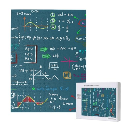 500 Pieces Jigsaw Puzzles Wooden Jigsaw Toy Family Game for Adults Teens,Mathematische Formel gedruckt 500 Pieces Jigsaw Puzzles Wooden Jigsaw Toy Family Game for Adults Teens,Mathematische Formel gedruckt von Hdhfjks