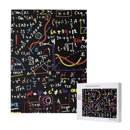 500 Pieces Jigsaw Puzzles Wooden Jigsaw Toy Family Game for Adults Teens,Mathematische Formel 500 Pieces Jigsaw Puzzles Wooden Jigsaw Toy Family Game for Adults Teens,Mathematische Formel von Hdhfjks