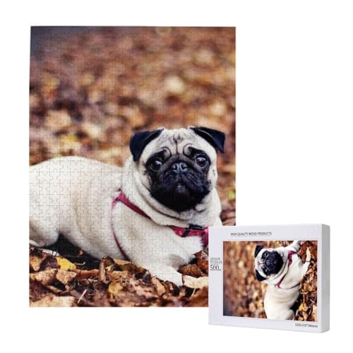 500 Pieces Jigsaw Puzzles Wooden Jigsaw Toy Family Game for Adults Teens,Mops-Welpe 500 Pieces Jigsaw Puzzles Wooden Jigsaw Toy Family Game for Adults Teens,Mops-Welpe von Hdhfjks