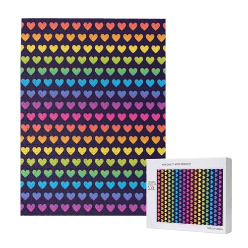 500 Pieces Jigsaw Puzzles Wooden Jigsaw Toy Family Game for Adults Teens,Nahtloses Regenbogen-Farbverlaufsmuster 500 Pieces Jigsaw Puzzles Wooden Jigsaw Toy Family Game for Adults Teens,Nahtloses Regenbogen-Farbverlaufsmuster von Hdhfjks