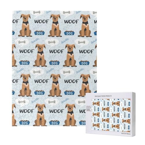 500 Pieces Jigsaw Puzzles Wooden Jigsaw Toy Family Game for Adults Teens,Niedliches Haustier-Hundemuster 500 Pieces Jigsaw Puzzles Wooden Jigsaw Toy Family Game for Adults Teens,Niedliches Haustier-Hundemuster von Hdhfjks