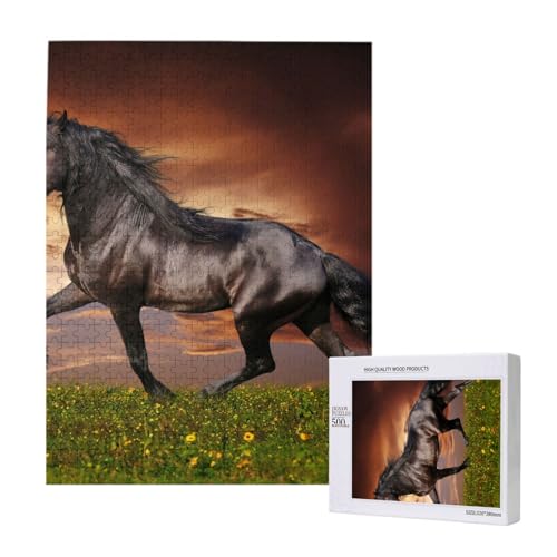 500 Pieces Jigsaw Puzzles Wooden Jigsaw Toy Family Game for Adults Teens,Pferd läuft auf der Wiese 500 Pieces Jigsaw Puzzles Wooden Jigsaw Toy Family Game for Adults Teens,Pferd läuft auf der Wiese von Hdhfjks