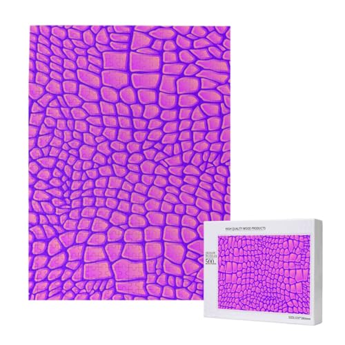 500 Pieces Jigsaw Puzzles Wooden Jigsaw Toy Family Game for Adults Teens,Rosa Krokodil Alligator Haut 500 Pieces Jigsaw Puzzles Wooden Jigsaw Toy Family Game for Adults Teens,Rosa Krokodil Alligator Haut von Hdhfjks