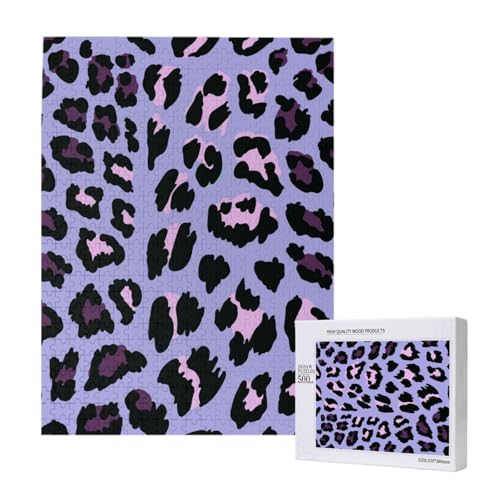 500 Pieces Jigsaw Puzzles Wooden Jigsaw Toy Family Game for Adults Teens,Rosa Lila Leopard 500 Pieces Jigsaw Puzzles Wooden Jigsaw Toy Family Game for Adults Teens,Rosa Lila Leopard von Hdhfjks
