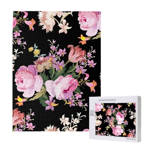 500 Pieces Jigsaw Puzzles Wooden Jigsaw Toy Family Game for Adults Teens,Rosa Rosen Vintage auf Natur Rose 500 Pieces Jigsaw Puzzles Wooden Jigsaw Toy Family Game for Adults Teens,Rosa Rosen Vintage auf Natur Rose von Hdhfjks