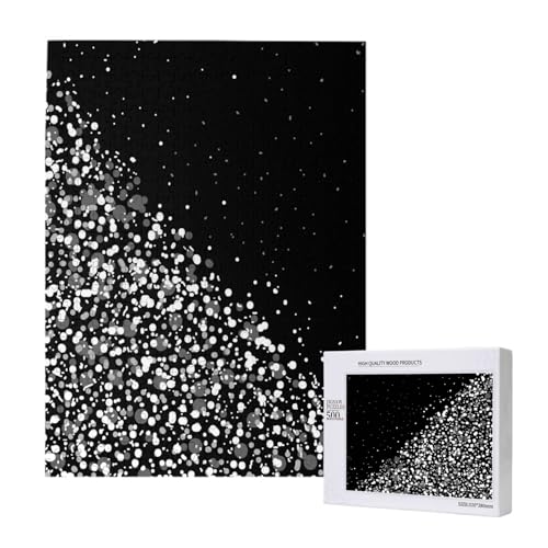 500 Pieces Jigsaw Puzzles Wooden Jigsaw Toy Family Game for Adults Teens,Schwarz Weiß Glitzer Bedruckt 500 Pieces Jigsaw Puzzles Wooden Jigsaw Toy Family Game for Adults Teens,Schwarz Weiß Glitzer Bedruckt von Hdhfjks