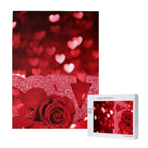 500 Pieces Jigsaw Puzzles Wooden Jigsaw Toy Family Game for Adults Teens,Valentinstag gedruckt 500 Pieces Jigsaw Puzzles Wooden Jigsaw Toy Family Game for Adults Teens,Valentinstag gedruckt von Hdhfjks
