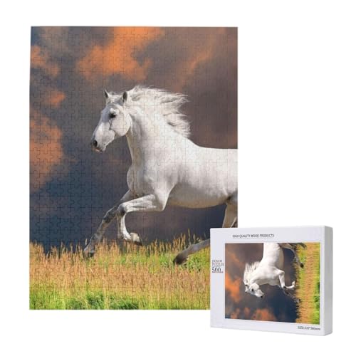 500 Pieces Jigsaw Puzzles Wooden Jigsaw Toy Family Game for Adults Teens,Weiße Pferde Muster 500 Pieces Jigsaw Puzzles Wooden Jigsaw Toy Family Game for Adults Teens,Weiße Pferde Muster von Hdhfjks