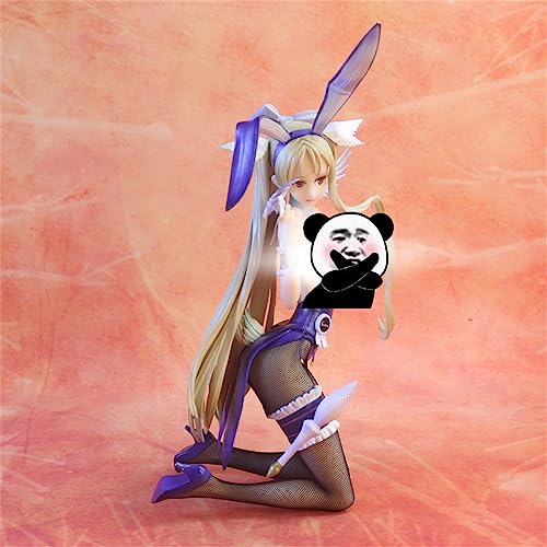 HeRfst Chica conejita arrodillada Cofre suave Figura de anime Medias de red negras Juego de dibujos animados Muñeca de personaje de anime Colección de modelos de PVC Estatuas de decoración de escritor von HeRfst
