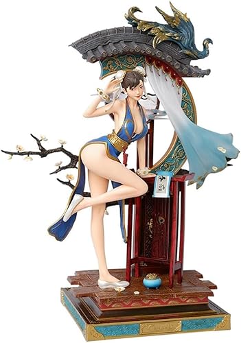 HeRfst - Chun-Li - Ver Azul/. - Figuras de Anime - Estatua de Personaje de Anime - Muñeca de colección - Juguetes de decoración - Regalos de cumpleaños - 48 cm / 18.91 Pulgadas von HeRfst