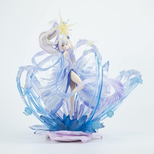 HeRfst Figura de Anime Re: Zero Comenzando la Vida en Otro Mundo Emilia 1/7 -Crystal Dress Ver- Colección de Modelos Juguete de Estatua Decoración del hogar Adornos de estatuilla von HeRfst