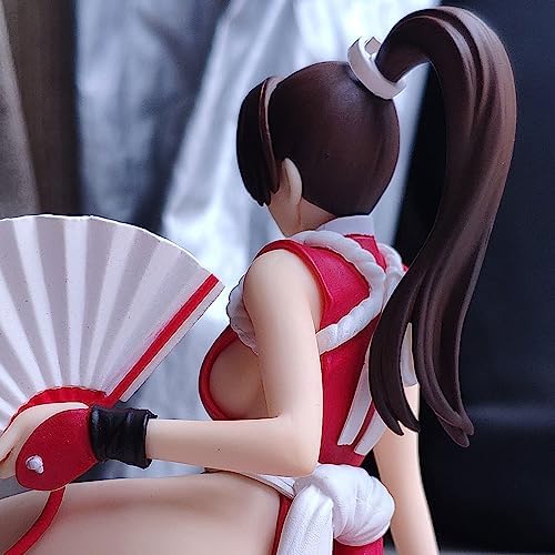 HeRfst Mai Shiranui Figura de anime tetona sentada Hermosa niña Juego de dibujos animados Personaje de anime Muñeca Colección de modelos de PVC Estatuas de decoración de escritorio Regalo de anime par von HeRfst