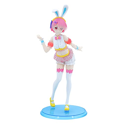 HeRfst Rem Bunny Girl Figur de Anime de pie Juego de Dibujos Animados Personaje de Anime Muñeca Modelo de PVC Colección Decoración de Escritorio Estatuas Regalo de Anime para fanáticos del Anime von HeRfst