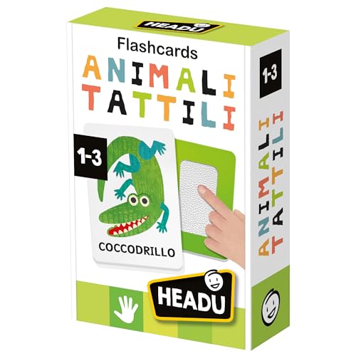 HEADU - Flashcards Montessori taktile Tiere, berühren und erkennen Sie das Fell der Tiere, EIN Lernspiel für Kinder von 1 bis 3 Jahren, hergestellt in Italien HEADU - Flashcards Montessori taktile Tiere, berühren und erkennen Sie das Fell der Tiere, EIN Lernspiel für Kinder von 1 bis 3 Jahren, hergestellt in Italien von Headu